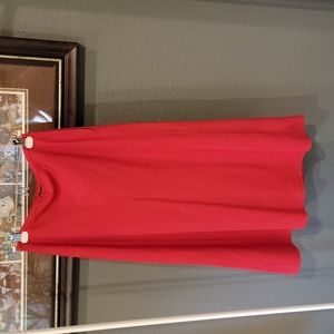 Ann Taylor. Petite red silk a line skirt.
